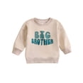 thumbnail image 1 of Boys Shirts Toddler Baby Girls Long Sleeve Letter Prints Tees Shirt Kids Clothes Boys Tshirts Beige 18 Months-24 Months, 1 of 6