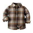 thumbnail image 1 of Boys Shirts Toddler Boys Winter Autumn Long Sleeve Shirt Plaid Button Down Shirt Tops Clothes Boys' Tops A 3 Years-4 Years, 1 of 7