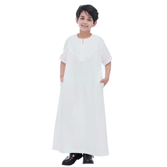 Boys Shirts,Tops Tunics Boys Casual Long Tunic For Everyday Wear For Spring And Summer Easy To Pair Tops For Boys,Boys Long Sleeve Shirts,White,5-6 Years