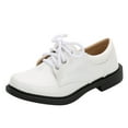 thumbnail image 1 of Boys Shoes,Boys Performance Dress Boots with Thick Sole for School Students Comfortable Solid Color Design,Kids Shoes,White,11.5-12 Years, 1 of 9