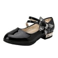 thumbnail image 1 of Boys Shoes Girl's Casual Single Dance Performance Training Non- Small Leather Shoes Sneakers for Boys Black 9.5 Years-10 Years, 1 of 7