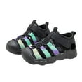 thumbnail image 1 of Boys Shoes,Girls Lightweight Sneakers And Toddlers Breathable Hook Loop Casual Sports Shoes Everyday Wear Outdoor Play Beach Activities,Kids Shoes,Black,8-9 Years, 1 of 9