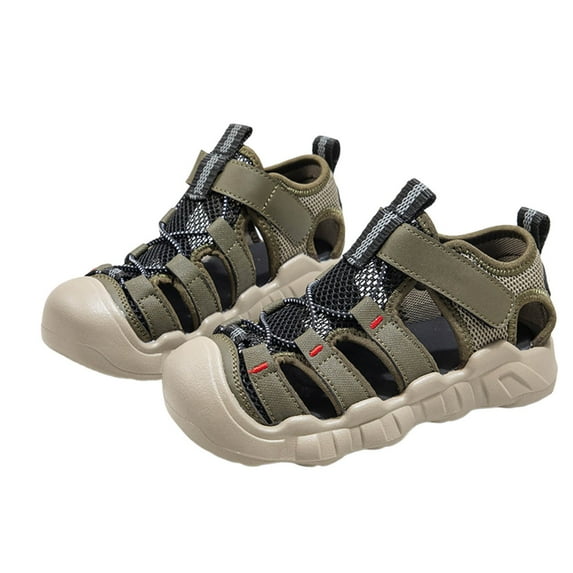 Boys Shoes,Girls Lightweight Sneakers And Toddlers Breathable Hook Loop Casual Sports Shoes Everyday Wear Outdoor Play Beach Activities,Kids Shoes,Green,5.5-6 Years