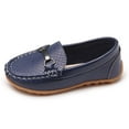 thumbnail image 1 of Boys Shoes,Sneakers Boys Casual Leather Soft Sole Non Toddler School Lightweight,Toddler Sneakers,Dark Blue,4-4.5 Years, 1 of 7