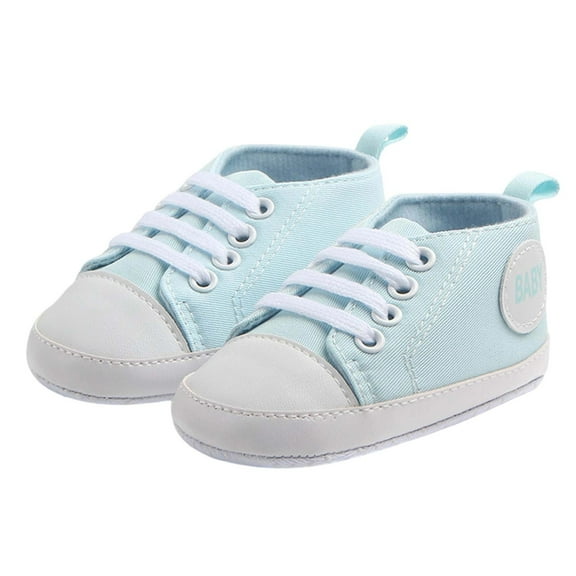 Boys Shoes,Sneakers Breathable Soft Sole First Canvas Babies Lightweight Flexible Non ,Shoes for Boys,Light Blue,6-8 Months