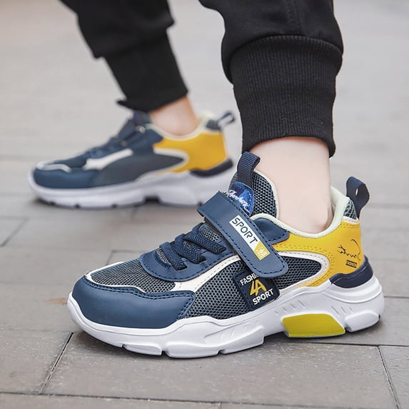 Boys Shoes,Sneakers Kids Tennis Athletic Running Walking Lightweight,Boys Sneakers,Z01 Yellow,39
