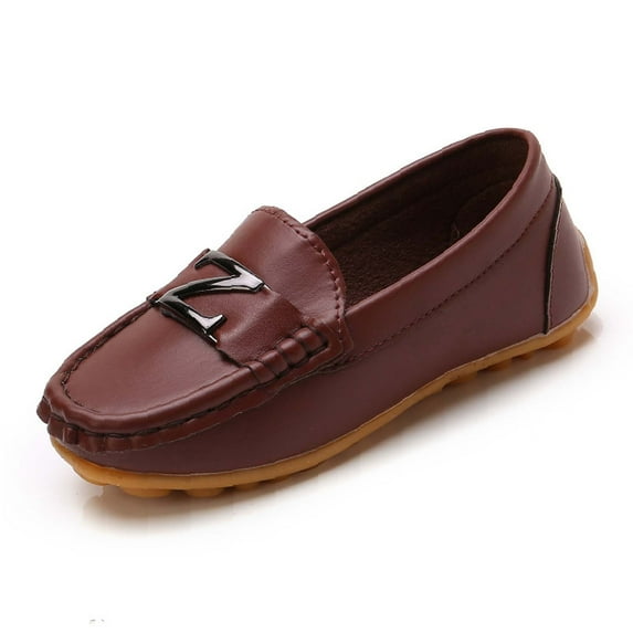 Boys Shoes,Soft Sole Kids Dress Shoes For Formal Occasions And Stage Performances With Comfortable On Design For Boys And Girls,Kids Shoes,Brown,7-8 Years