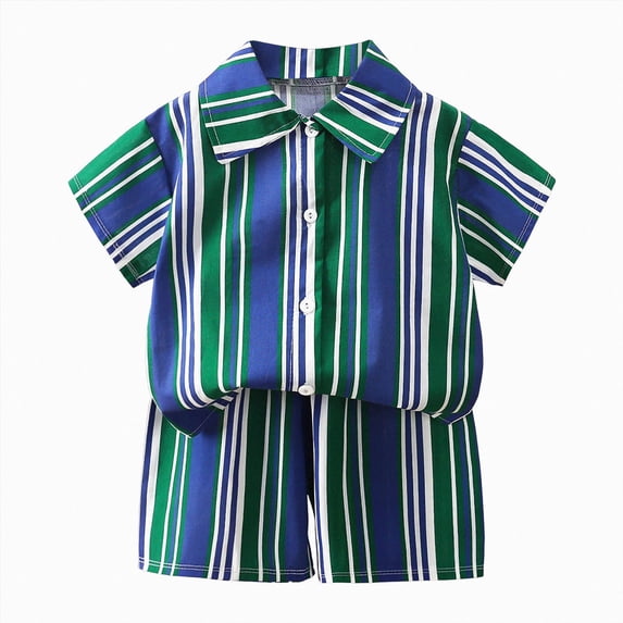 Boys Short Set 2 Piece Active Clothing Set 6-12 Months 12-24 Months 2T 3T 4T 5T 6T 7T Children for Toddlers Short Sleeve Tee and Pull on Short for Kids 18-24 Months