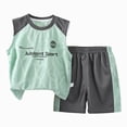 thumbnail image 1 of Boys Short Set 2 Piece Active Clothing Set 6-12 Months 12-24 Months 2t 3t 4t 5t 6t 7t Children For Toddlers Short Sleeve Tee And Pull On Short For Kids,Stretchy 3-4 Years, 1 of 4