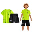 thumbnail image 1 of Boys Short Sets 2 Pcs Short Sleeve T-Shirt and Elastic Shorts Quick Drying Athletic Tops Essentials Shirt 3-4 Years, 1 of 5