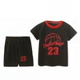 thumbnail image 1 of Boys Short Sets Short Sleeve Boys Athletic Shirts and Mesh Boys Shorts 2pc Basketball for Toddlers 12-18 Months, 1 of 3