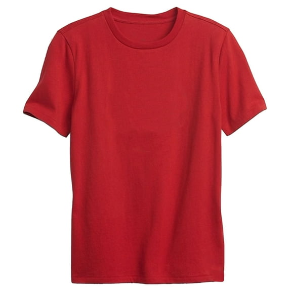 Boys Short Sleeve Crew Neck Premium Soft Cotton Blend T Shirt (XS-2XL)