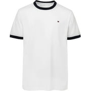 Boys' Short Sleeve Flag Solid V-Neck T-Shirt MD ( Big Kids) Ken Classic White