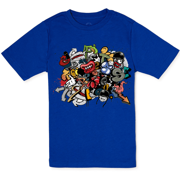 Boys Short Sleeve Graffiti Graphic T-Shirt Size 8