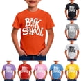 thumbnail image 1 of Boys Short Sleeve Graphic T Shirts, Kindergarten Letter Printed Crewneck Tops, Back to School First Day Casual Kids Tees, 1 of 5