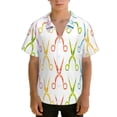 Boys' Short Sleeve Hawaiian Shirt Kids Teens Button Down Beach Tops ...