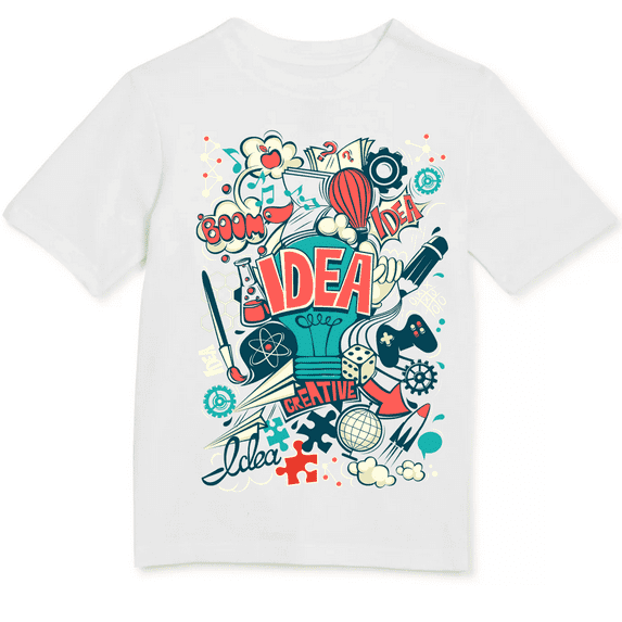 Boys Short Sleeve Idea Box Graphic T-Shirt Size 8