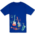 thumbnail image 1 of Boys Short Sleeve Musical Instruments Graphic T-Shirt Size 10-12, 1 of 2