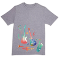thumbnail image 1 of Boys Short Sleeve Musical Instruments Graphic T-Shirt Size 18, 1 of 2