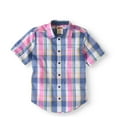 thumbnail image 1 of Boys' Short Sleeve Plaid Button Up Top, 1 of 1