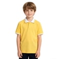 thumbnail image 1 of Boys Short Sleeve Polo Shirts Kids Casual V Neck Color Block Uniform Shirt 11-12 Years Kids Clothing, 1 of 6