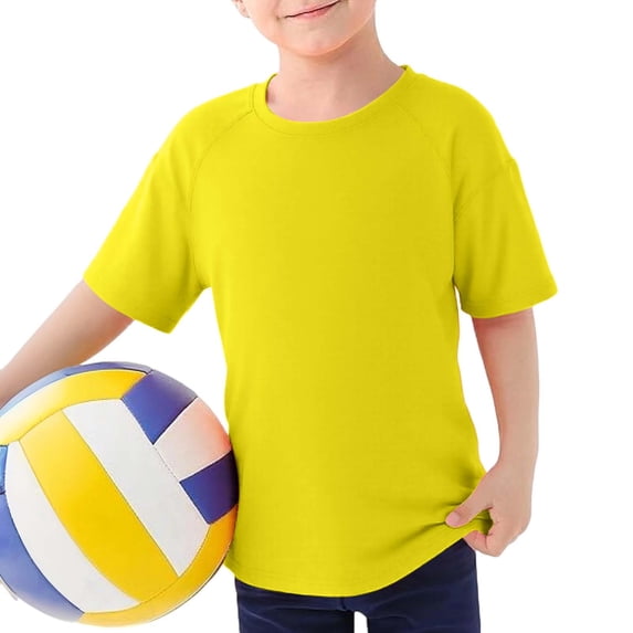 Boys Short Sleeve Rash Guard Swim Shirt, UPF Quick-Dry Swimwear for Kids 3-12 Years, Sun Protection Water Shirt