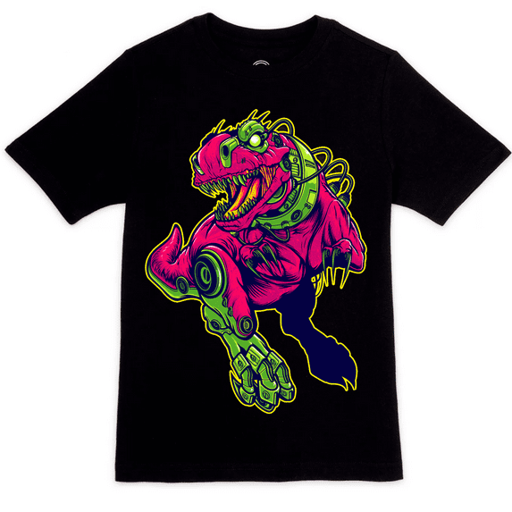 Boys Short Sleeve Robo T-Rex Graphic T-Shirt Size 6-7