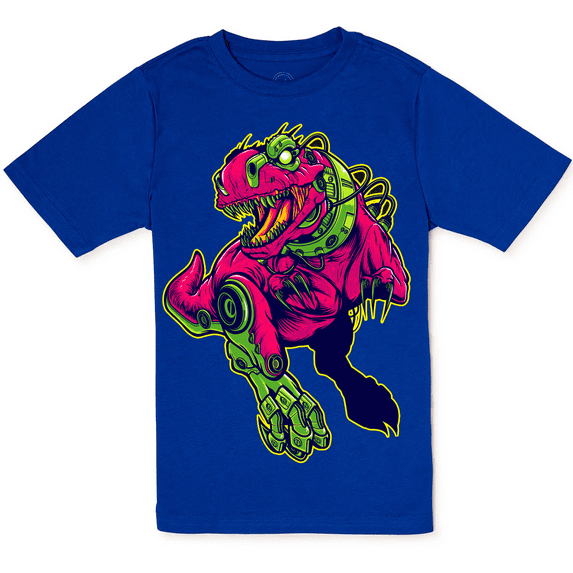 Boys Short Sleeve Robo T-Rex Graphic T-Shirt Size 8