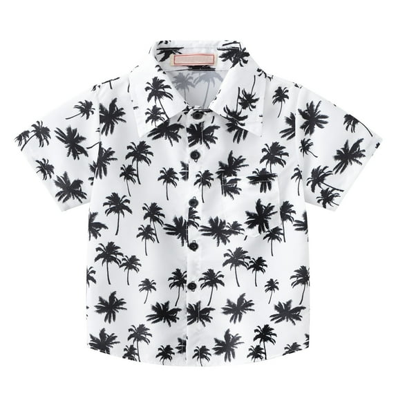 Boys Short Sleeve Shirt Summer Boys Casual Multicolor Printing Fashion Short Sleeve Baby Thin Short Sleeve Shirt
