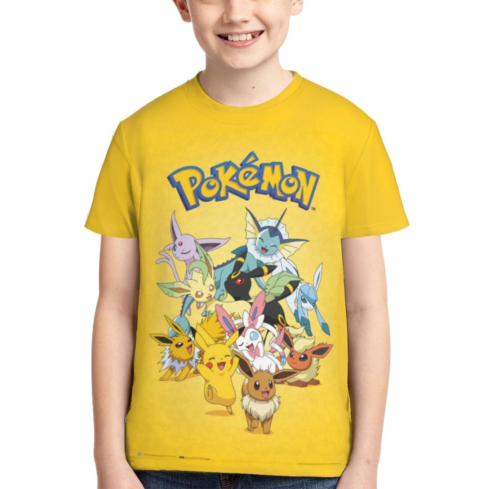 Boys' Short Sleeve T-Shirt,Pokemon-Pikachu Manga T-shirts 3D Printed ...