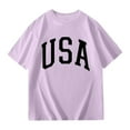 thumbnail image 1 of Boys Short Sleeve T Shirts Graphic Letter Print Summer Tops Crewneck Tees Kids Shirt Girls Clothes Size 8-10 Years, 1 of 6