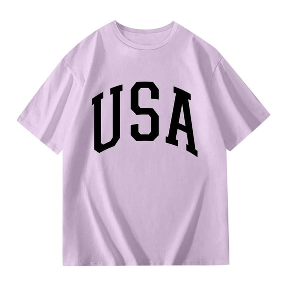 Boys Short Sleeve T Shirts Graphic Letter Print Summer Tops Crewneck Tees Kids Shirt Girls Clothes Size 8-10 Years