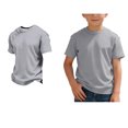 thumbnail image 1 of Boys Short Sleeve T Shirts Ribbed Kids Summer Comfortable Round Neck Top Tee Loose Fit Grey Comfort Breathable Basic Tees 6-7 Years, 1 of 5