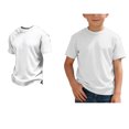 thumbnail image 1 of Boys Short Sleeve T Shirts Ribbed Kids Summer Comfortable Round Neck Top Tee Loose Fit White Comfort Breathable Basic Tees 6-7 Years, 1 of 5