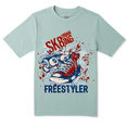 thumbnail image 1 of Boys Short Sleeve Urban Sk8ing Freestyler Graphic T-Shirt Size 18, 1 of 2