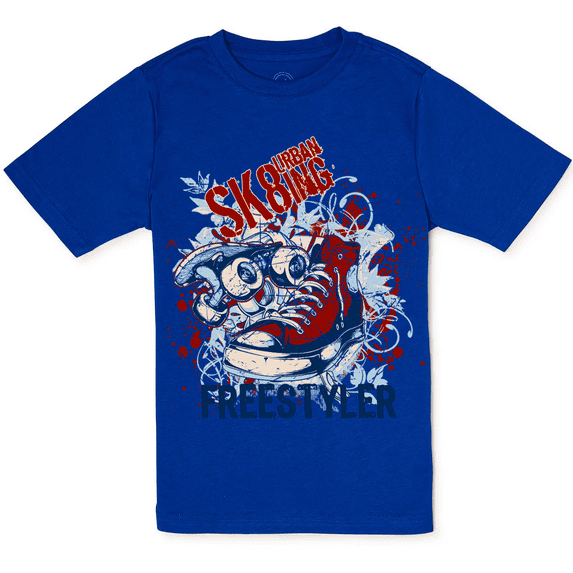 Boys Short Sleeve Urban Sk8ing Freestyler Graphic T-Shirt Size 8