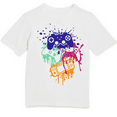 thumbnail image 1 of Boys Short Sleeve Video Gaming Controllers Graphic T-Shirt Size 8, 1 of 2