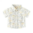 thumbnail image 1 of Boys Short Sleeved Shirt Spring Summer And Autumn Lapel Single Personalized Cardigan Children's Casual Beach Thin Short Sleeved Shirt, 1 of 3