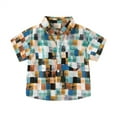 thumbnail image 1 of Boys Short Sleeved Shirt Spring Summer And Autumn Lapel Single Personalized Cardigan Children's Casual Beach Thin Short Sleeved Shirt, 1 of 3