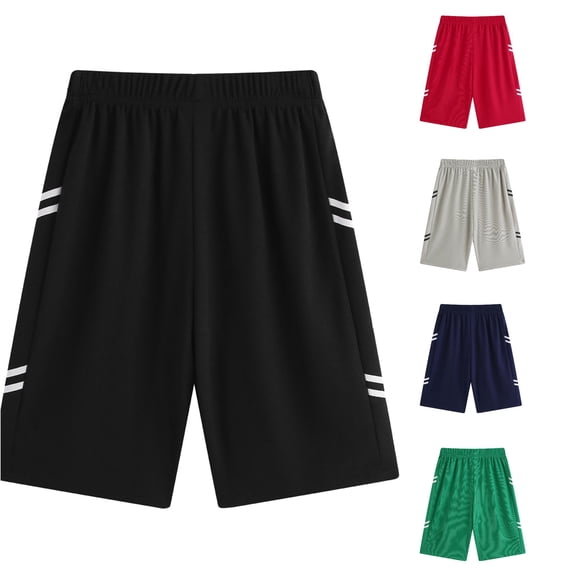 Boys Shorts Athletic Training Basketball Shorts Running Shorts Mesh Gym Workout Shorts No Pocket Activewear for Kids 9-10 Years