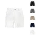 thumbnail image 1 of Boys Shorts Boys Casual Shorts Youth Boys Shorts Stretch School Clothes Kids Flat Front Dress Chino Twill Casual Shorts Pockets, 1 of 6