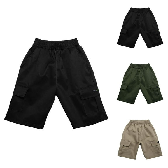 Boys' Shorts Boys' Fashion Boys Kids Cargo Shorts Youth Boy's Casual Stretch Shorts Outdoor Cargo Bottoms