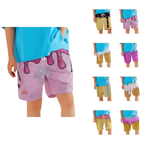 Boys Shorts Boys' Pants Boys Swim Trunks Swimwear For Kids Beach Pool Waistband Adjustable Comfortable Summer Swim Shorts With Prints