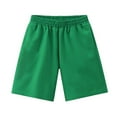 thumbnail image 1 of Boys Shorts Boys Summer Stretch Solid Color Shorts Kids Toddler Thin Breathable Quarter Pants Boys Cargo Pants Green 3 Years-4 Years, 1 of 2