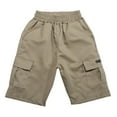 thumbnail image 1 of Boys' Shorts Breathable Solid Color Cargo Shorts with Pull-on Elastic Waistband and Pockets Boys Clothes Jogger Shorts,140CM(10-11 Years), 1 of 6