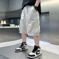 thumbnail image 1 of Boys' Shorts Casual Straight Leg Casual Hiking Gear Toddler Basketball Shorts 11-12 Years, 1 of 8