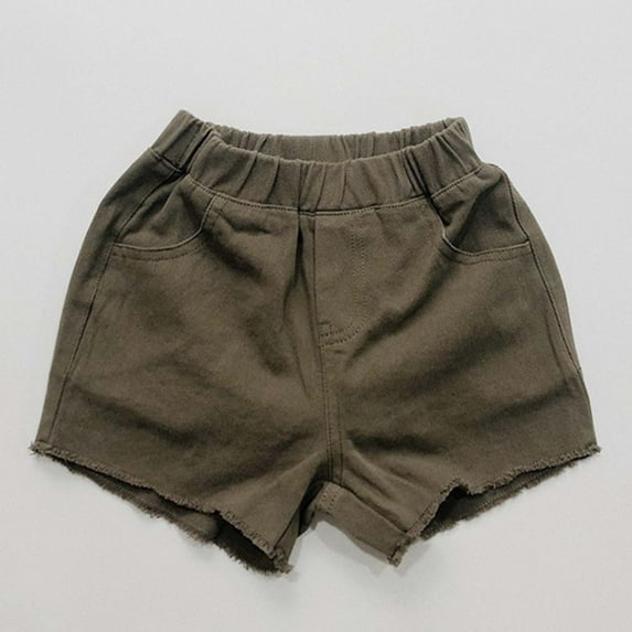 Shorts Boys Elastic Waist Drawstring Pull-On Travel Pants Toddler Shorts Girls 2-3 Years