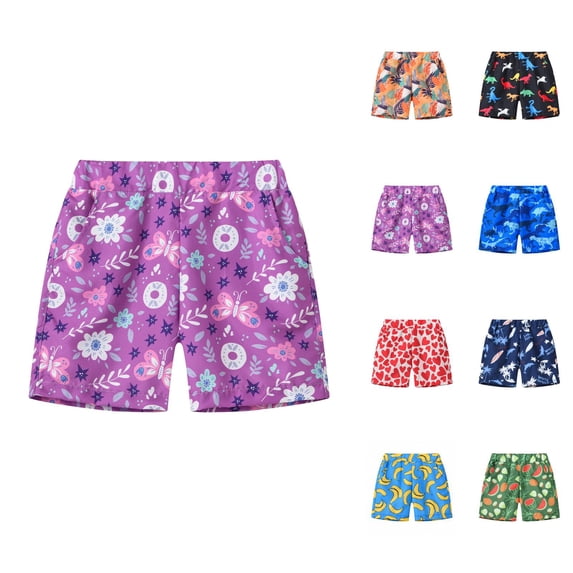 Boys Shorts Child Girls Casual Floral Printing Summer Hawaii Kids Clothes Boys Holiday Beach Pants