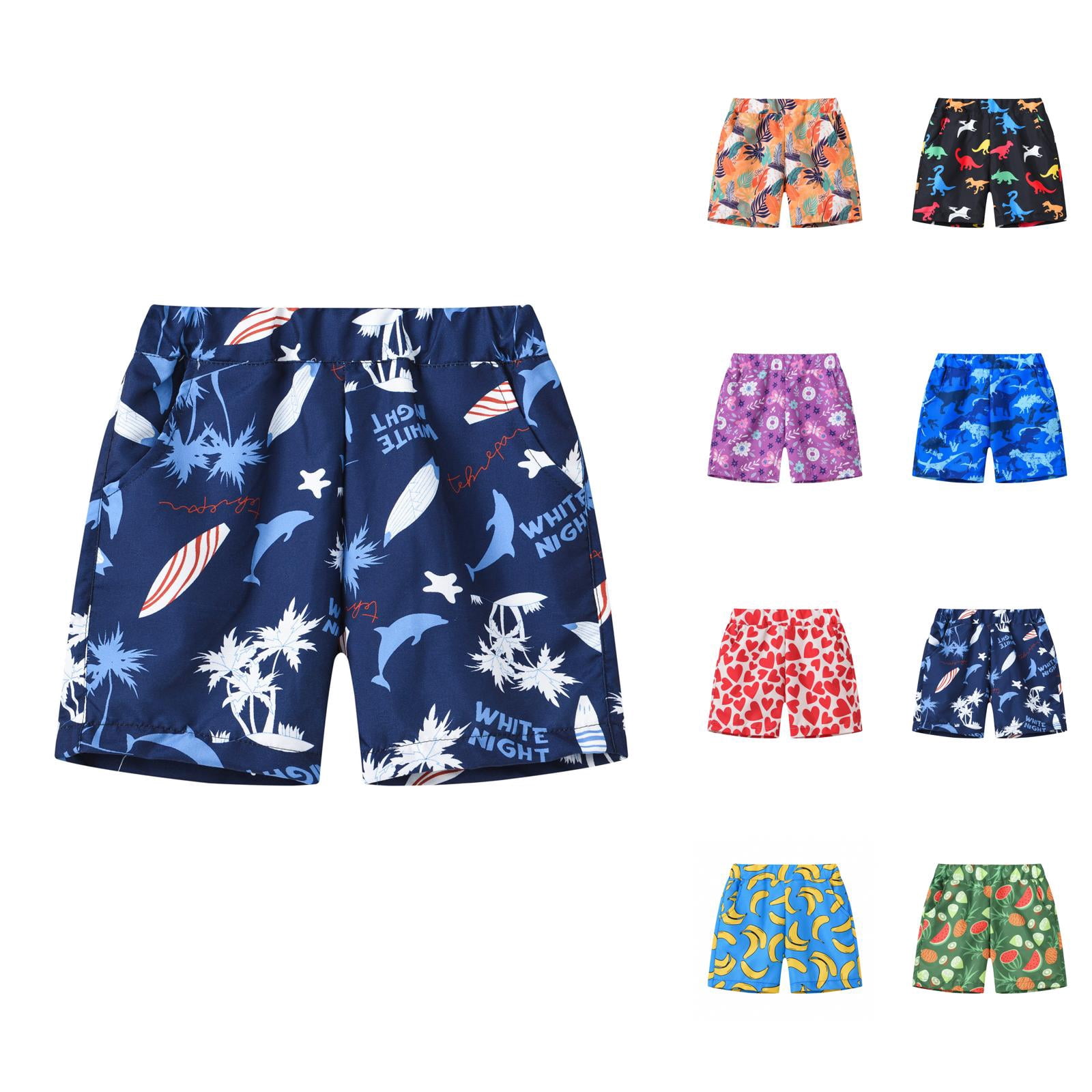 Boys Shorts Child Girls Casual Floral Printing Summer Hawaii Kids ...