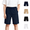 thumbnail image 1 of Boys Shorts Elastic Waist Flat Front With Pockets Summer Daily Casual Hiking Chino Shorts,Sizes 3-17, 1 of 10